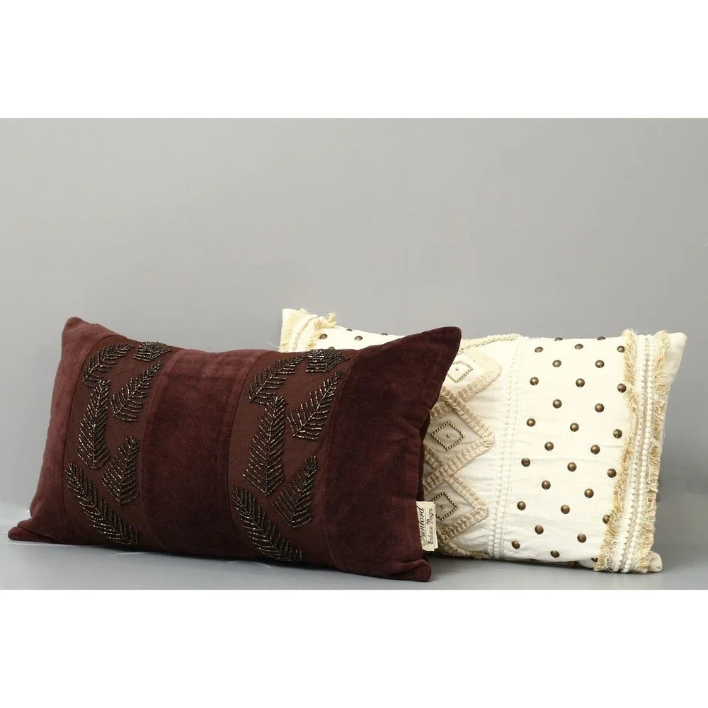1 PCS Studded Cushion Cover Rectangle Throw Pillow Case Sofa Home Decor 278934